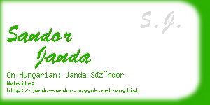 sandor janda business card